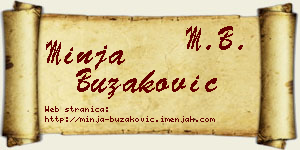 Minja Buzaković vizit kartica